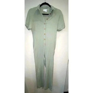 Womens Asos Sage Green Linen Jumpsuit